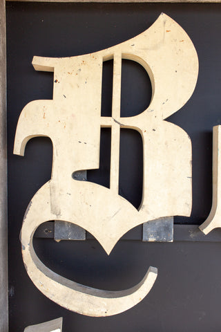 Antique French Boulangerie Letters Parisian Shop Sign Art