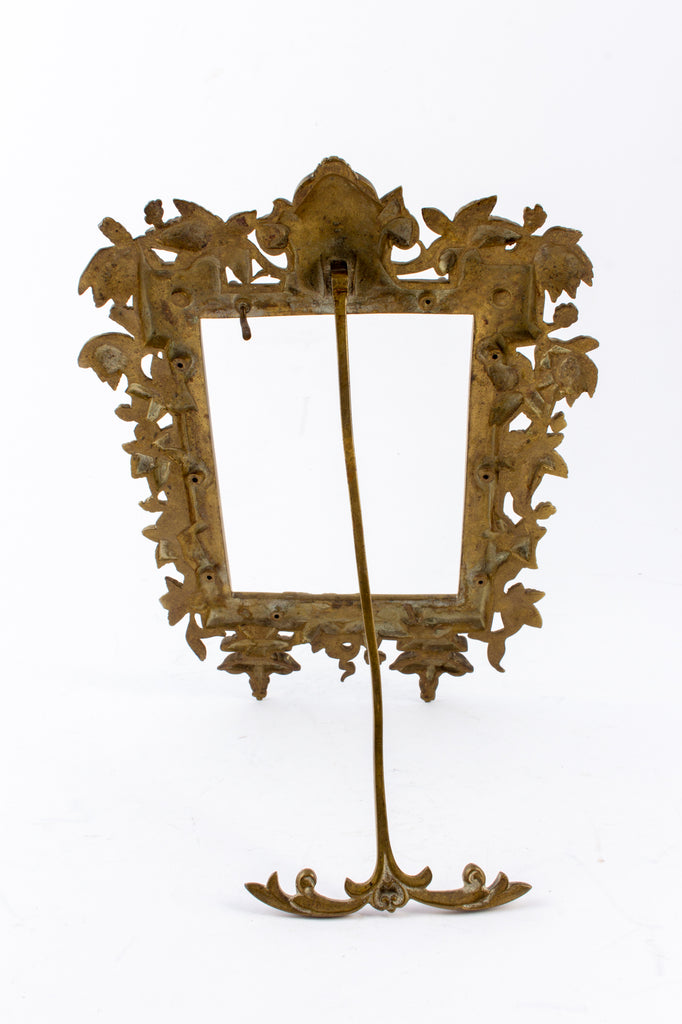 Antique French Art Nouveau Brass Tabletop Frame