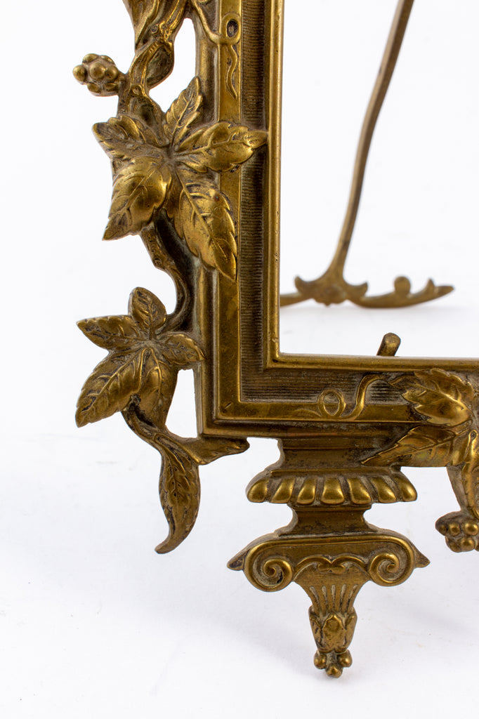Antique French Art Nouveau Brass Tabletop Frame