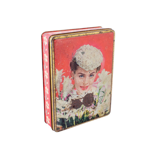 Vintage Decorated Tin Box found in France