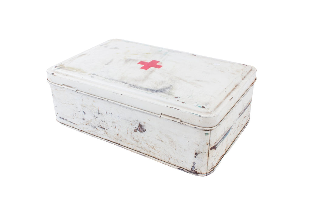 Vintage Metal First Aid Box found in France