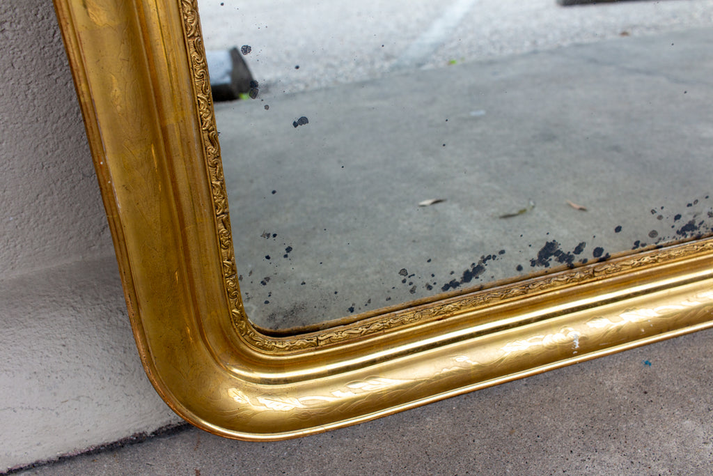 Louis Philippe mirror w/ gilded frame 34¾ x 23¾ – Chez Pluie