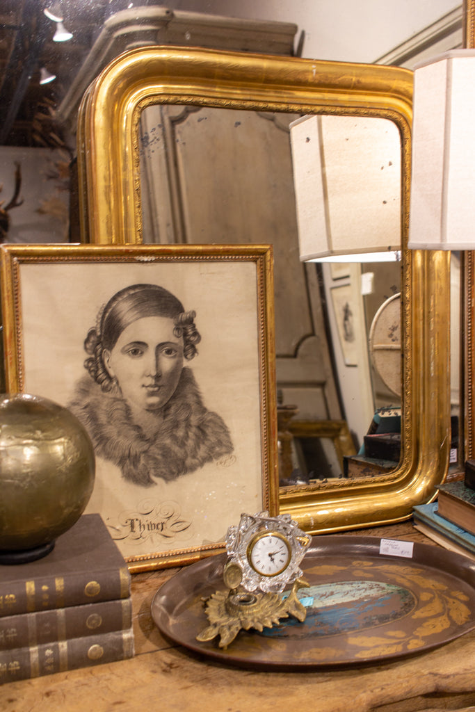 Louis Philippe mirror w/ gilded frame 34¾ x 23¾ – Chez Pluie