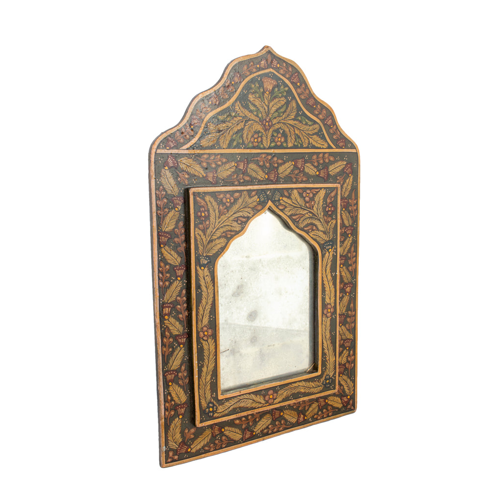 Small Antique Moorish Hand Painted Mirror
