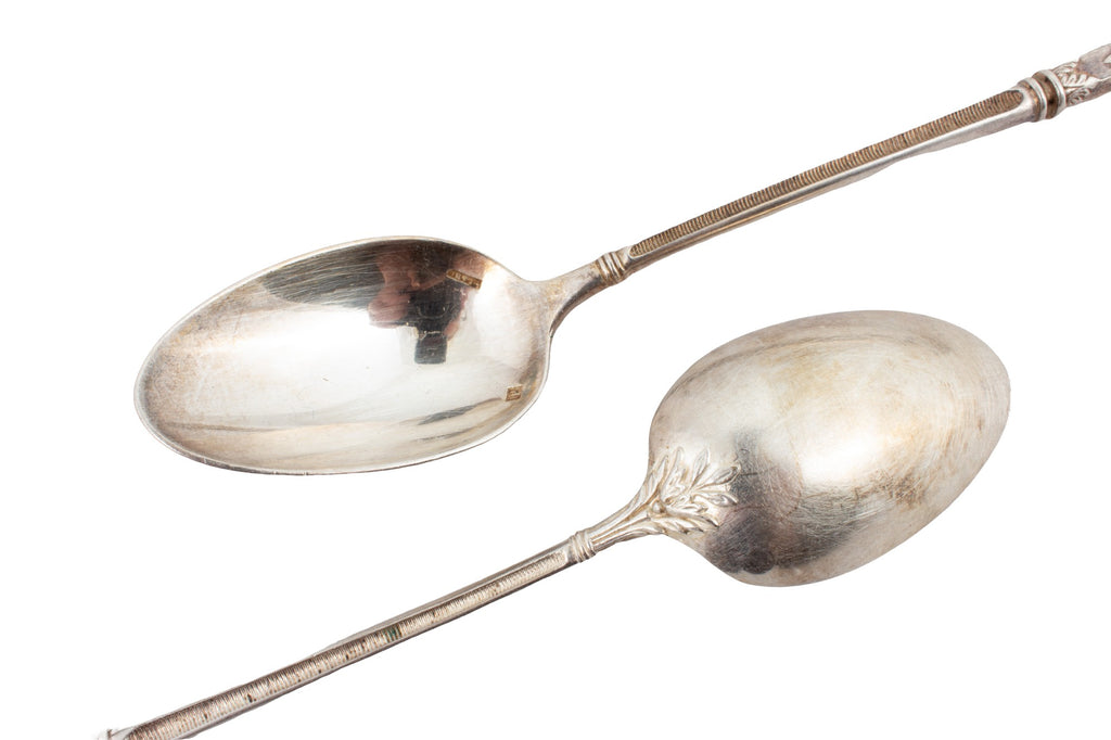 Antique French Silver Spoons - Set of Six