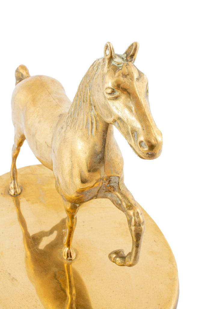 Antique French Brass Horse Sculpture