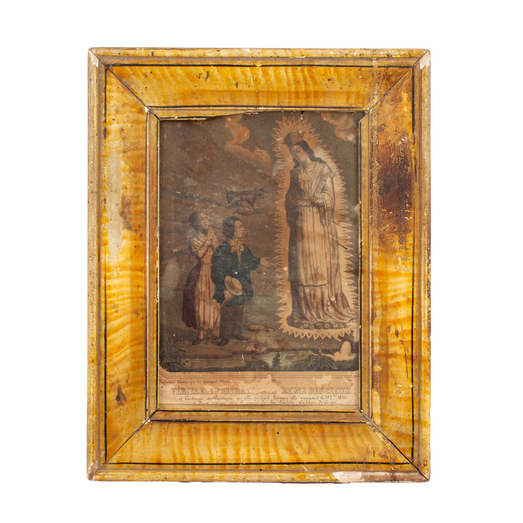 Antique Framed European Religious Print found in France