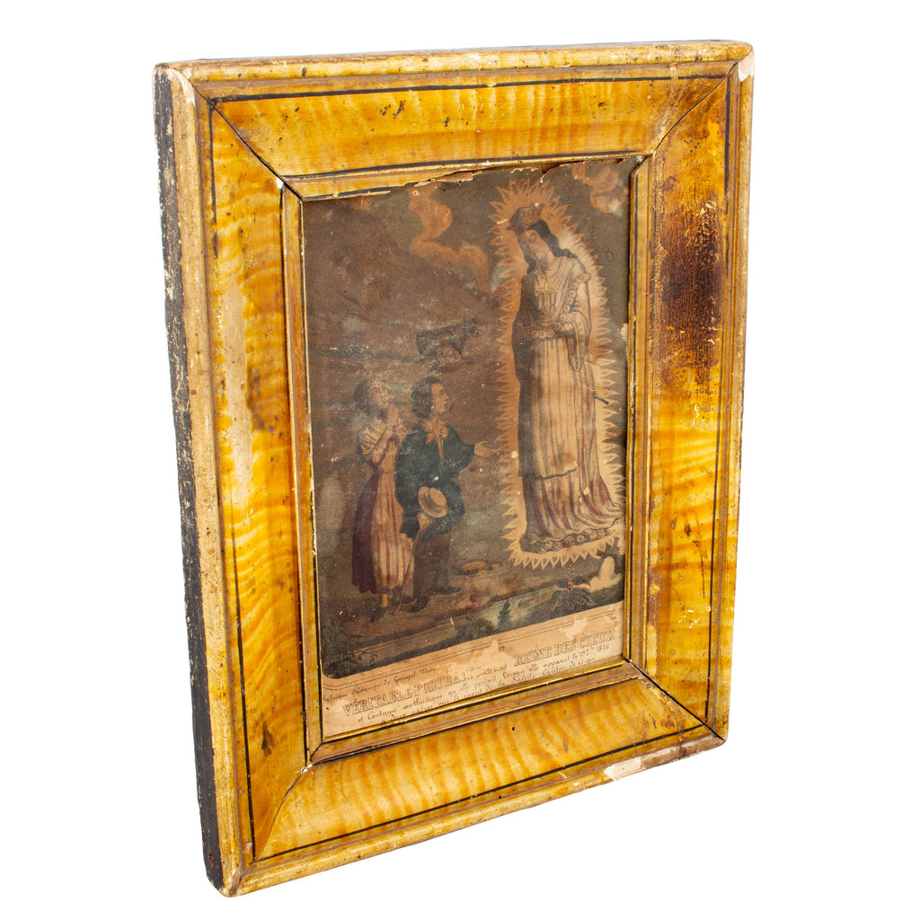 Antique Framed European Religious Print found in France