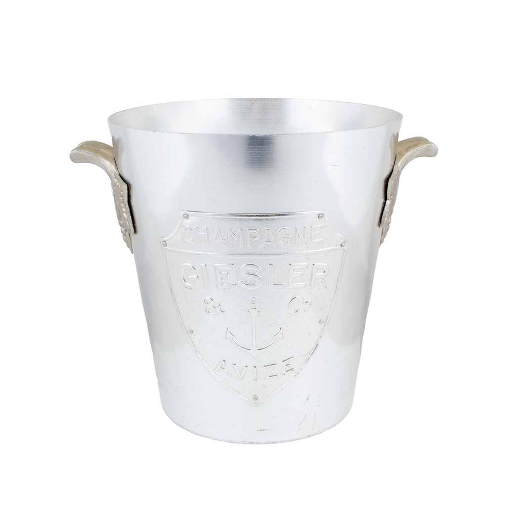 Vintage French Geisler & Co. Ice Bucket with Embossed Details