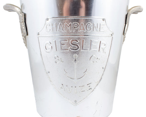 Vintage French Geisler & Co. Ice Bucket with Embossed Details