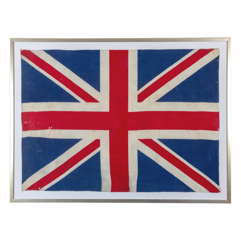 Framed Vintage Union Jack Flag found in France