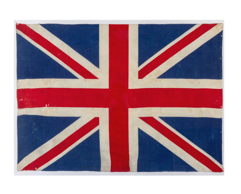 Framed Vintage Union Jack Flag found in France