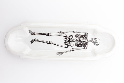Kühn Keramik Large Long Asher Tray - Skeleton