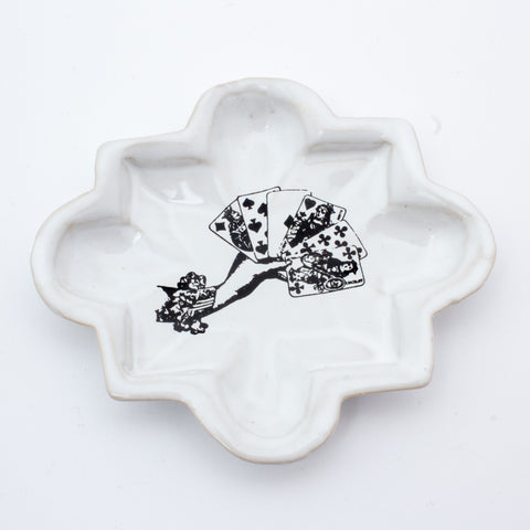 Kühn Keramik Small Asher Tray - Hand of Cards