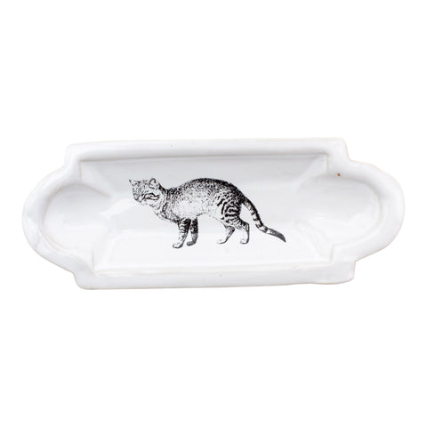 Kühn Keramik Long Asher Tray - Tabby Cat