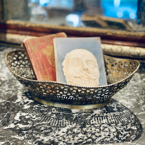 Vintage French Pierced Metal Bowl