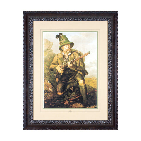 Framed German Jaegermeister Lithograph