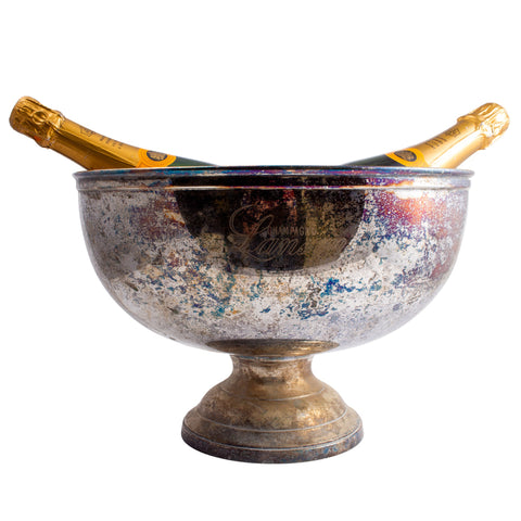 Vintage French Silver-plate Lanson Label Champagne Bowl