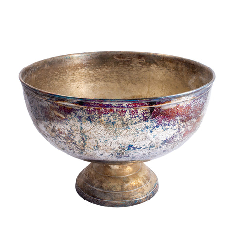 Vintage French Silver-plate Lanson Label Champagne Bowl