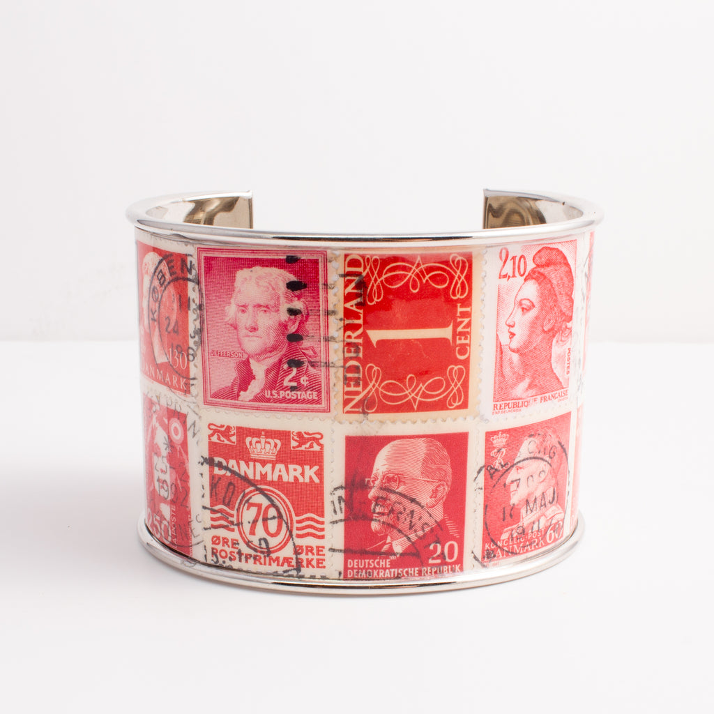 Stamp Collection Cuff | Red