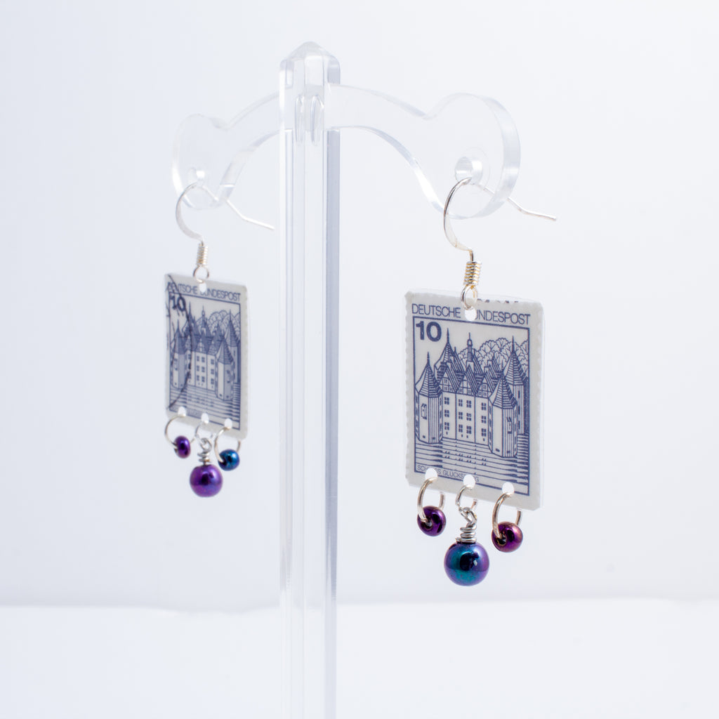Stamp Collection Earrings | Blue