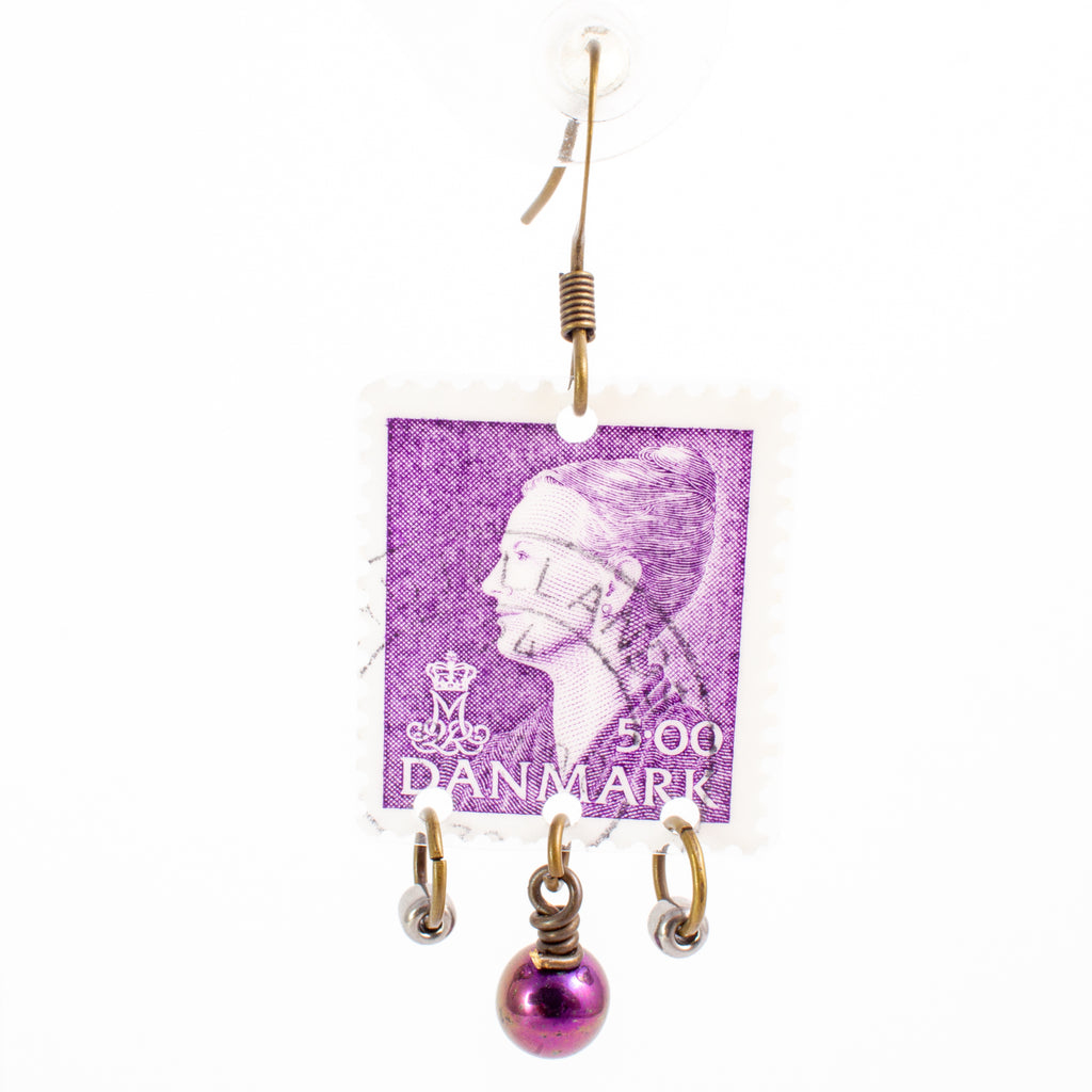 Stamp Collection Earrings | Purple