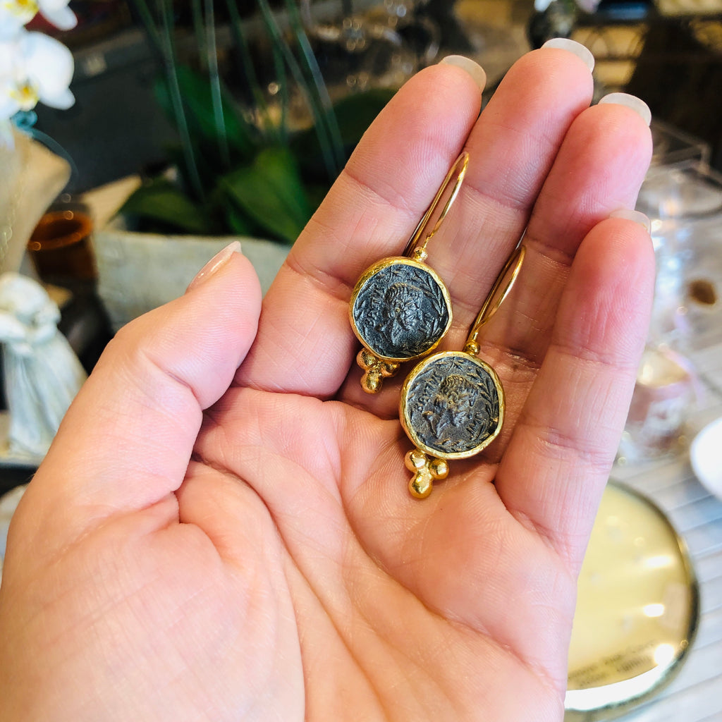 Handmade Coin Drop Earrings from Istanbul