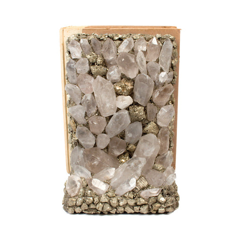 Quartz Crystal and Pyrite Bookends