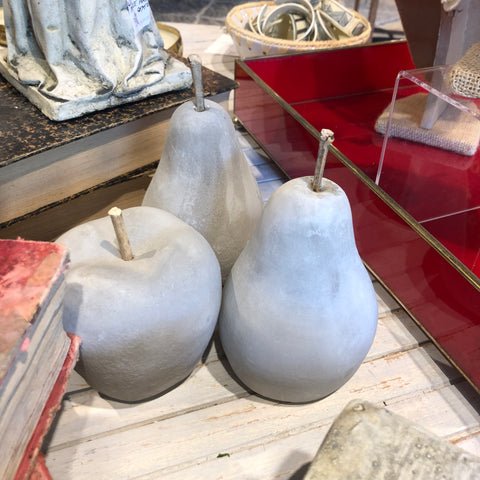 Cement Apple Decorations (Two Sizes)
