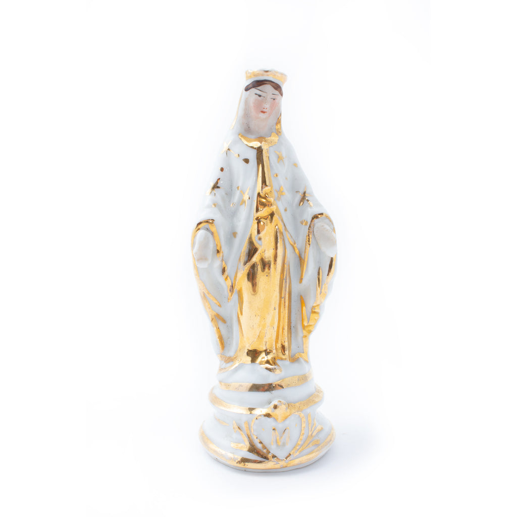 Vintage Porcelain Virgin Mary Statuette sourced in France