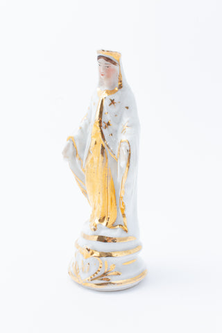Vintage Porcelain Virgin Mary Statuette sourced in France