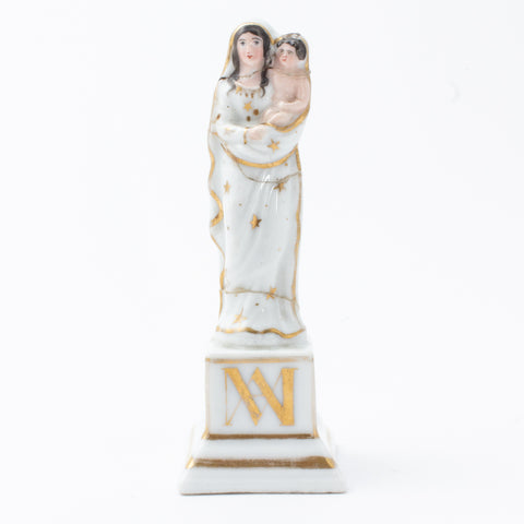 Vintage Porcelain Blessed Mother Statuette sourced in France
