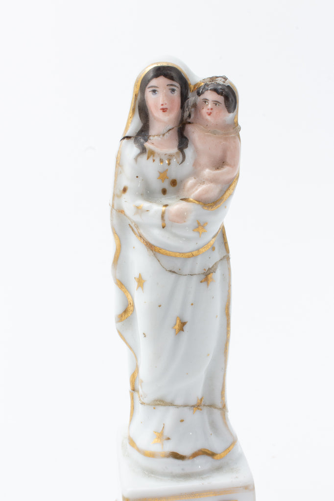 Vintage Porcelain Blessed Mother Statuette sourced in France