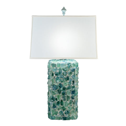 Green Fluorite Rock Crystal Lamp