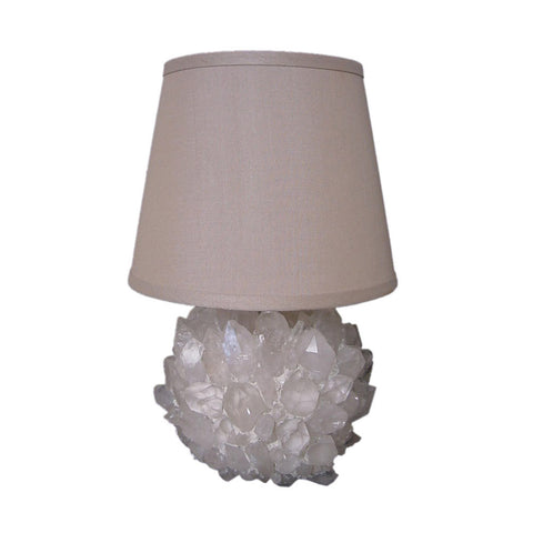 Round Quartz Crystal Accent Lamp