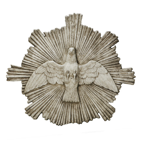Cast Stone Dove "Holy Spirit" Religious Plaque