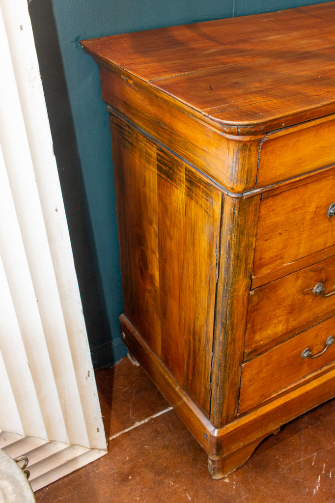 Antique French Elm Louis Philippe Style Commode, circa 1900