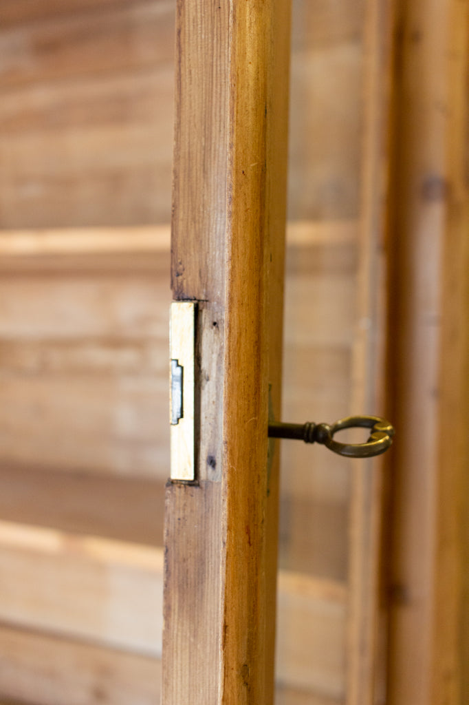 1920s French Pine Deux Corps with Glass Doors