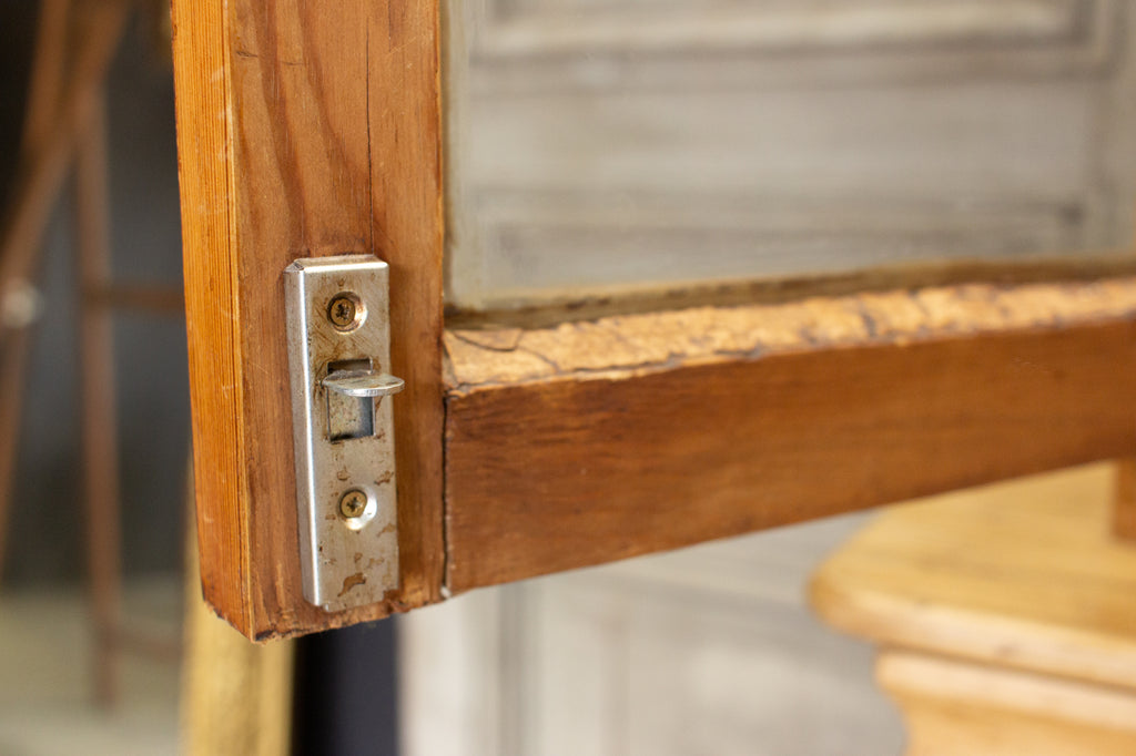 1920s French Pine Deux Corps with Glass Doors