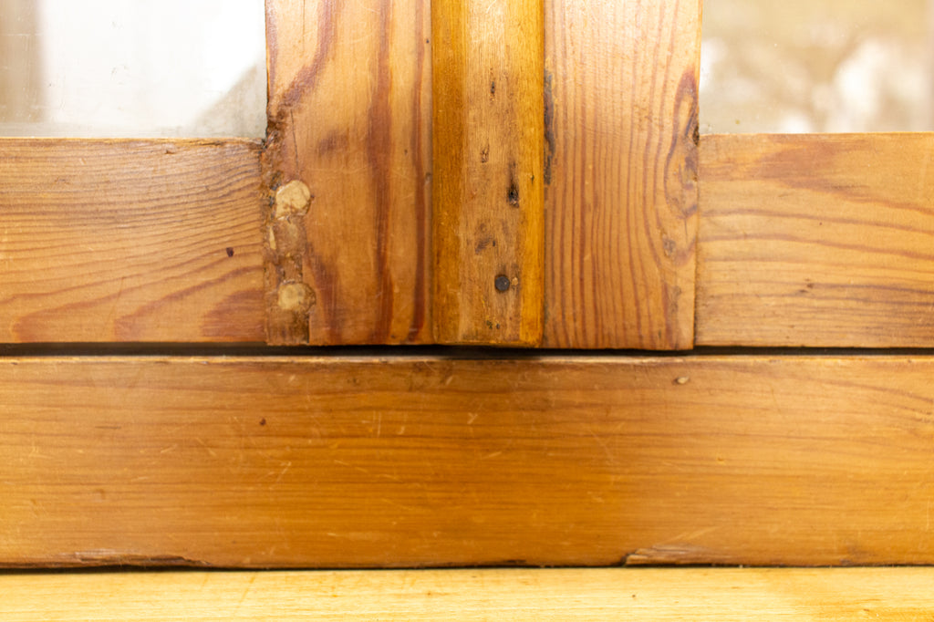 1920s French Pine Deux Corps with Glass Doors