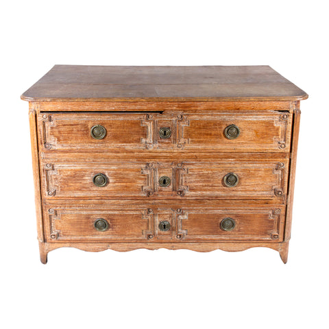 Early 18th Century French Distressed Finish Three-Drawer Commode