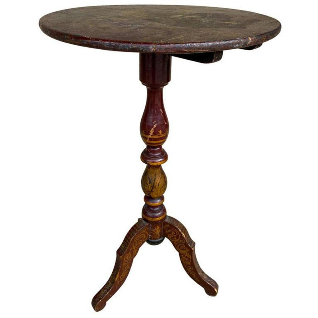 Antique French Tilt-Top Chinoiserie Side Table, circa 1880