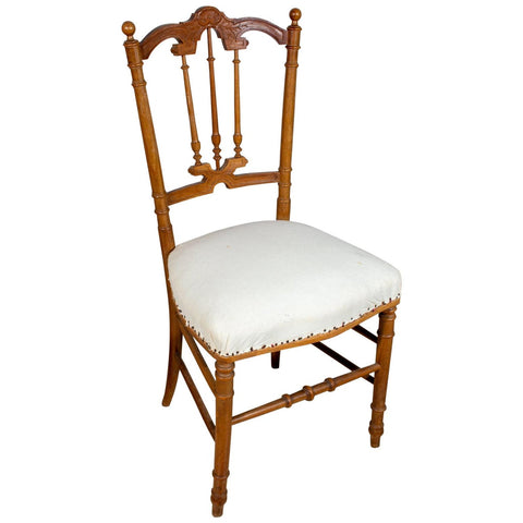 Antique French Carved Wood Dining Chair | Pair Available