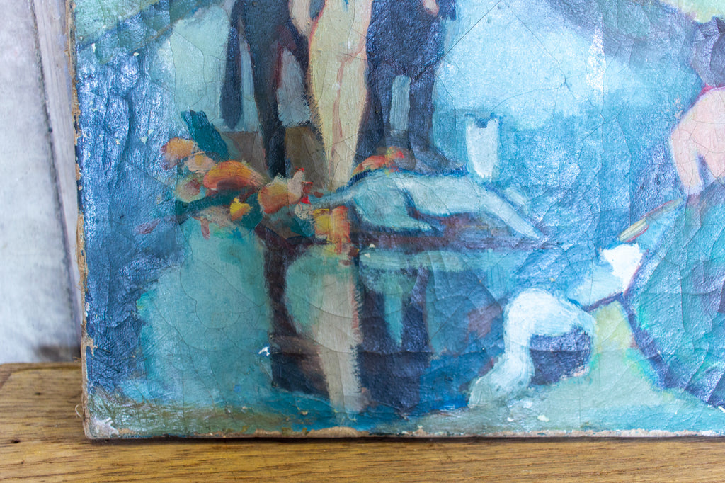 Antique French Impressionist Painting - Unframed