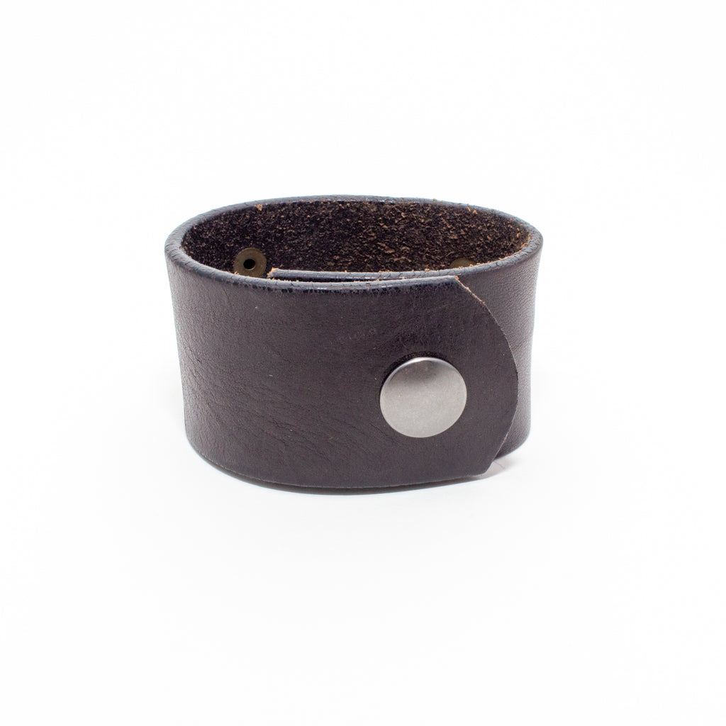 Handcrafted Leather & Metal Bee Cuff