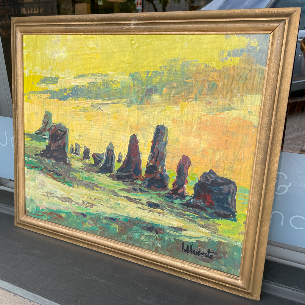 Mid-Century French Impressionist Painting in Gilt Frame | 25 x 21