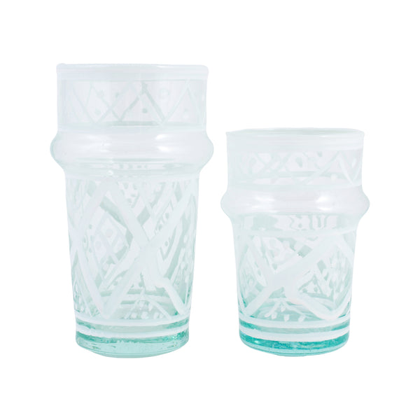 Hand-painted Moroccan Tea Glasses | Two Sizes