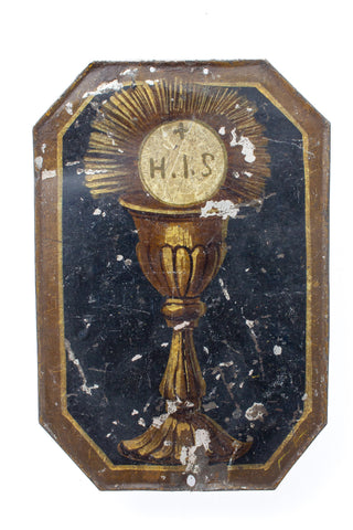 Antique Italian Religious Fragment on Acrylic