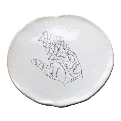 Kuhn Keramik Palm Reader Footed Plate