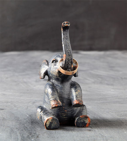 Pewter Elephant Ring Holder